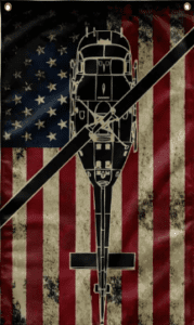 UH-1 Huey helicopter flag